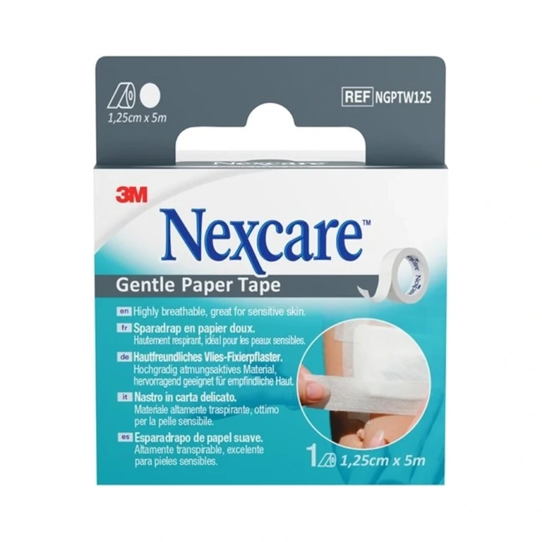 3M Nexcare Gentle Paper Tape hvid 1,25 cm x 5 m – 1 stk 3M Nexcare Gentle Paper Tape hvid 1,25 cm x 5 m - 1 stk