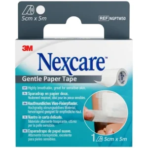 3M Nexcare Gentle Paper Tape hvid 5 cm x 5 m - 1 stk