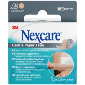 3M Nexcare Gentle Paper Tape 2,5 cm x 5 m - 1 stk