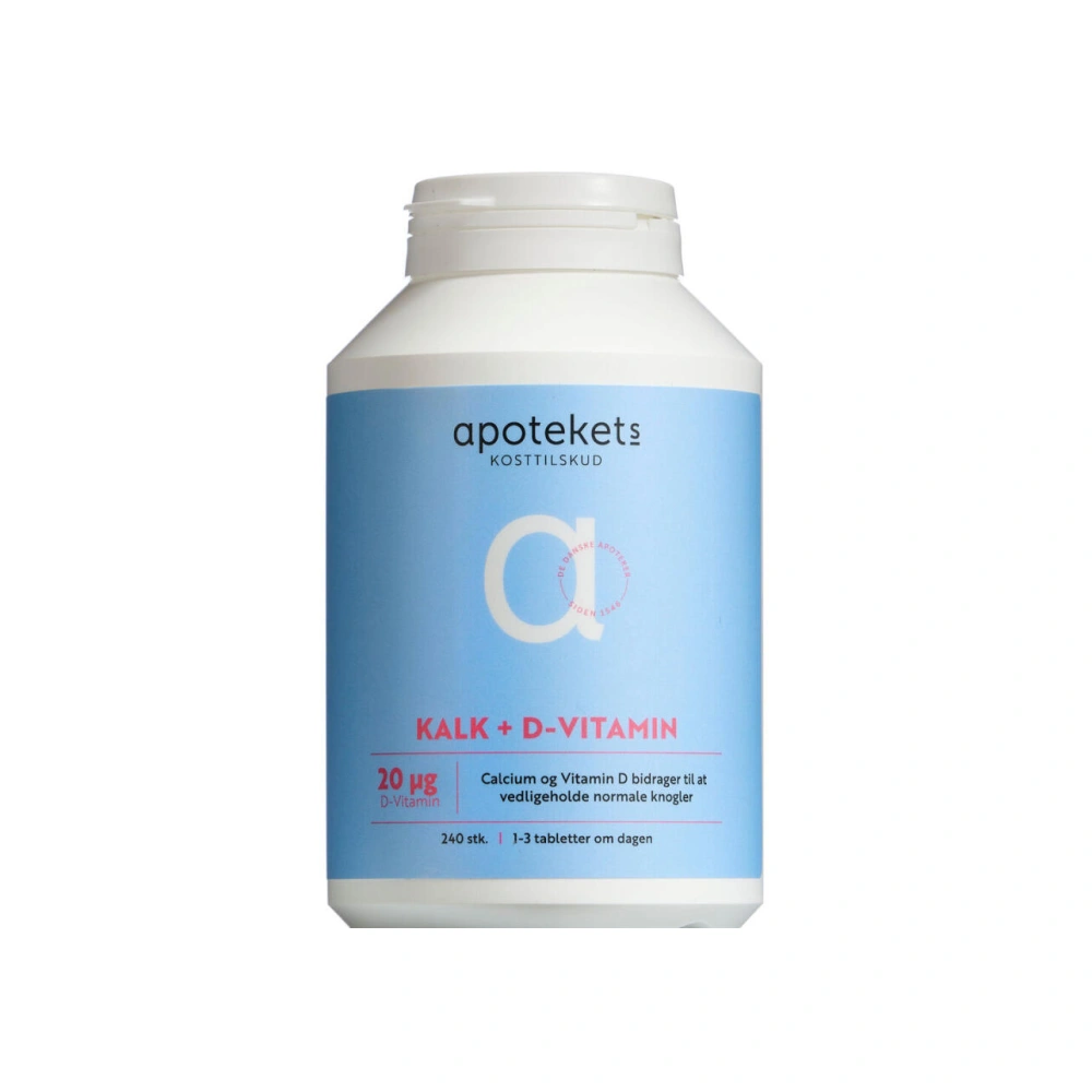 Apotekets Kalk + D-Vitamin 20 µg - 240 stk