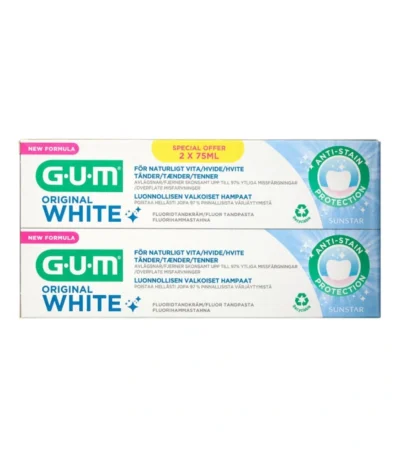 Gum Original White Tandpasta - 2 x 75 ml