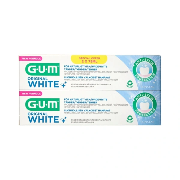 Gum Original White Tandpasta - 2 x 75 ml