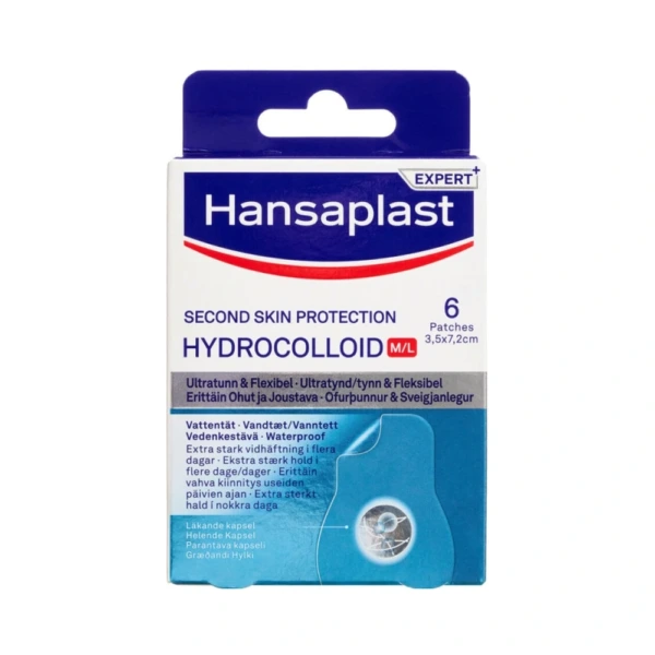 Hansaplast Second Skin Hydroco M/L - 6 stk