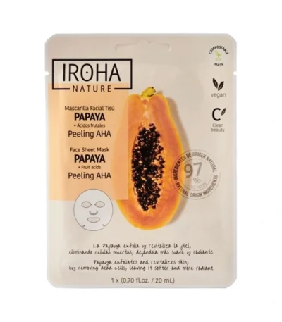 IROHA Peeling AHA Face Sheet Mask 20 ml - 1 stk