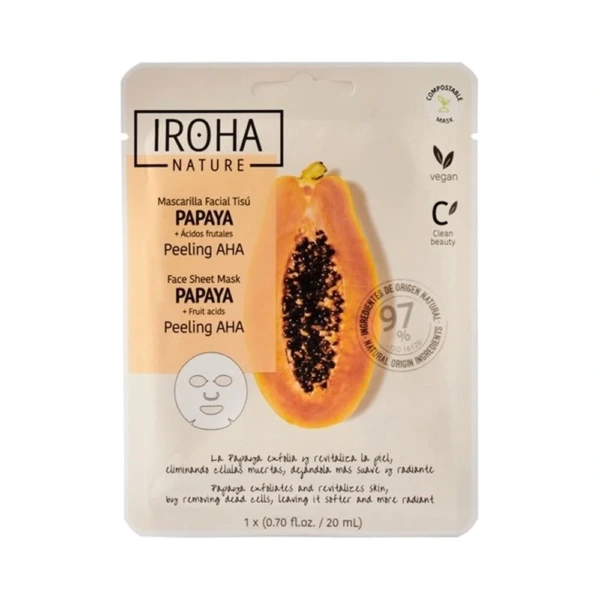 IROHA Peeling AHA Face Sheet Mask 20 ml - 1 stk