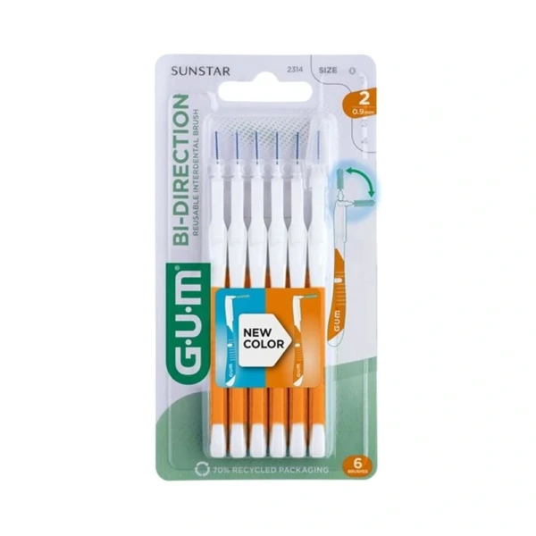 GUM Bi-direction Mellemrumsbørster 0,9 mm - 6 stk