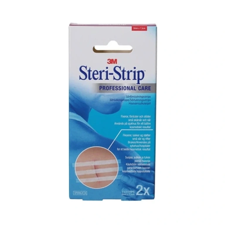 3M Steri-Strip 1541P 6 x 75 mm – 2 x 3 stk 3M Steri-Strip 1541P 6 x 75 mm – 2 x 3 stk