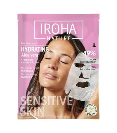 IROHA Hydrating Face Sheet Mask Aloe vera - 1 stk