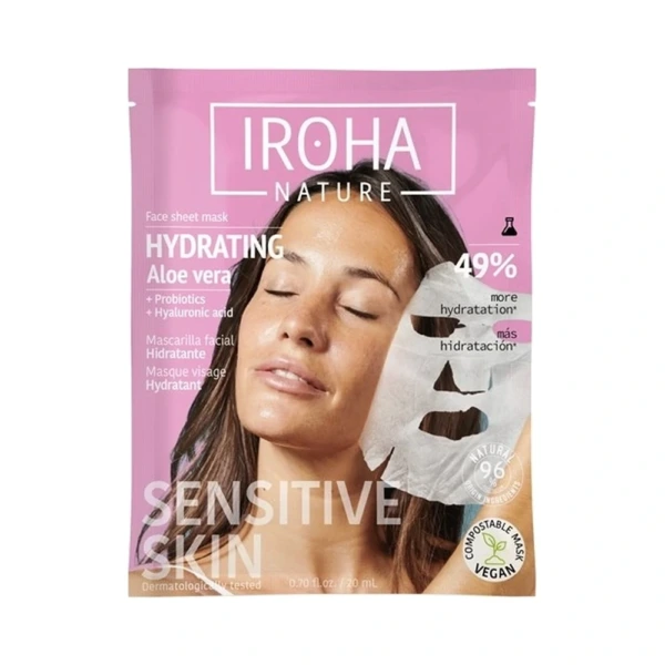 IROHA Hydrating Face Sheet Mask Aloe vera - 1 stk