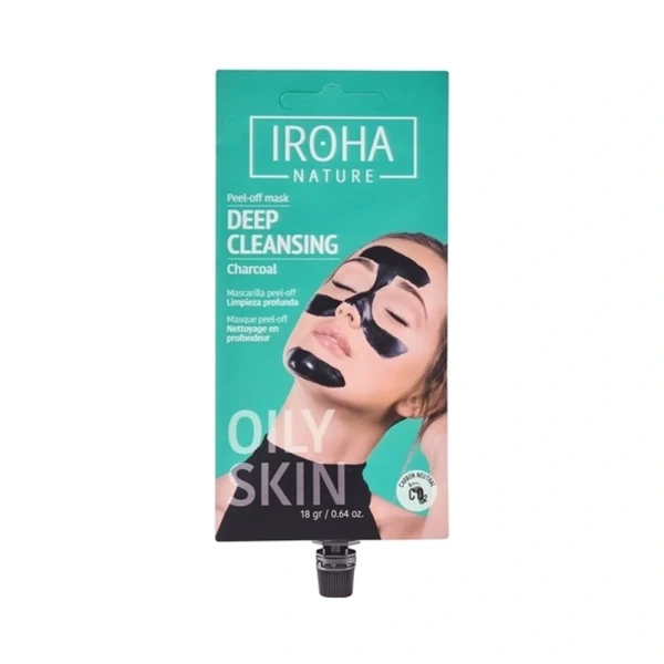 IROHA Charcoal Peel-off Mask - 1 stk