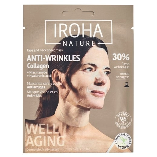 IROHA Collagen Face and Neck Sheet Mask - 1 stk