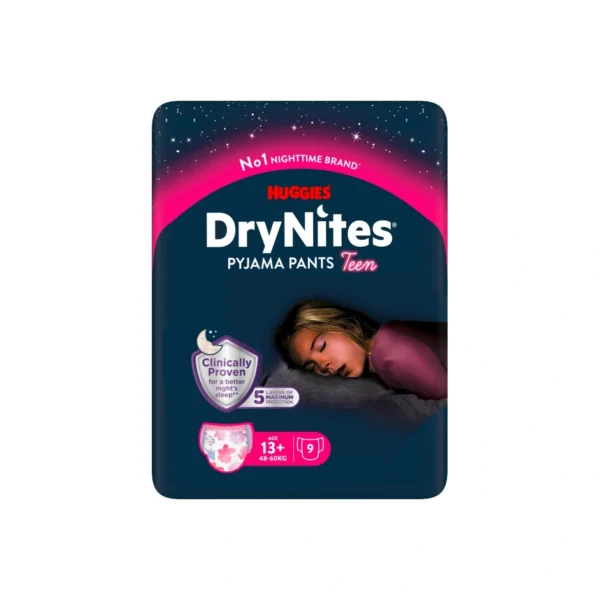 Huggies DryNites Pyjama Pants Teen Girl 13+ år - 9 stk