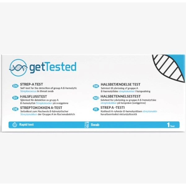 GetTested Halsbetændelse Test - 1 stk