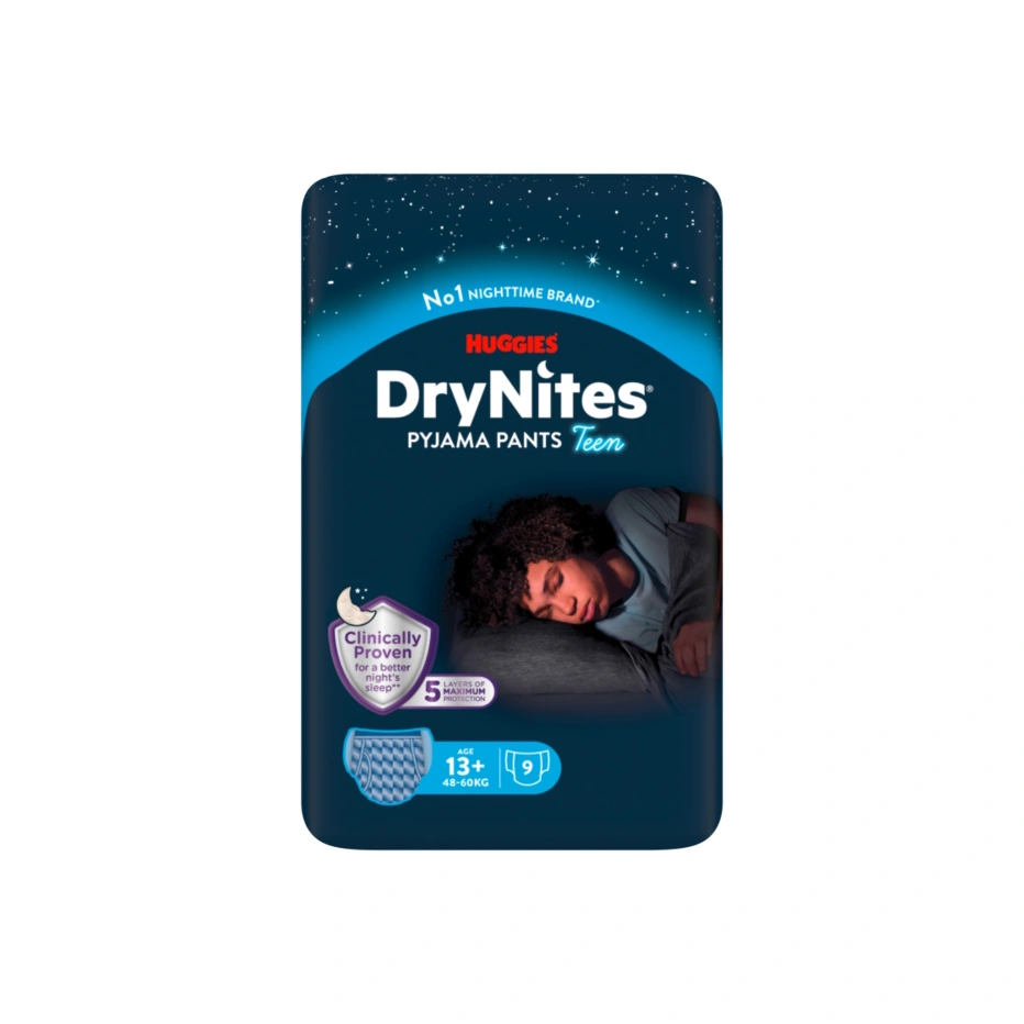 Huggies DryNites Pyjama Pants Teen Boy 13+ År – 9 stk