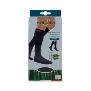 Solidea bamboo carezza sort unisex støttestrømper Str. S – 1 par