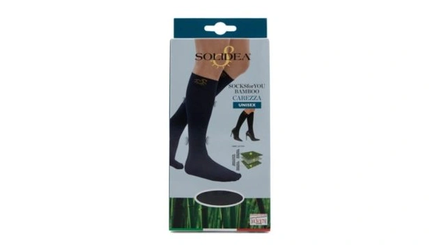 Solidea bamboo carezza sort unisex støttestrømper Str. S – 1 par