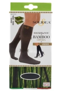 Solidea bamboo opera sort unisex støttestrømper Str. S – 1 par