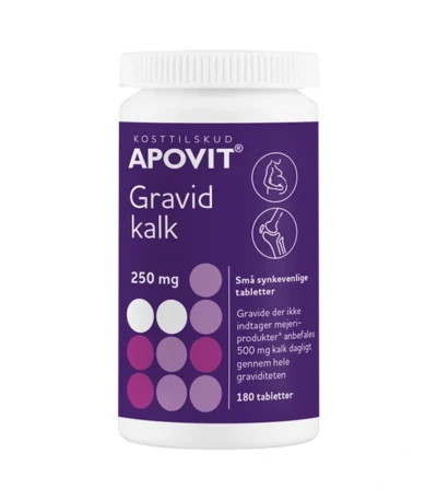 APOVIT Gravid Kalk 250 mg - 180 stk