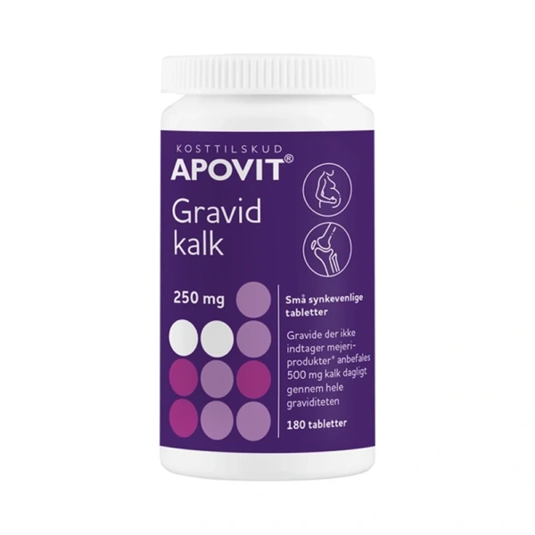 APOVIT Gravid Kalk 250 mg - 180 stk