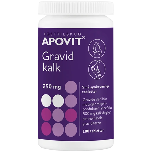 APOVIT Gravid Kalk 250 mg - 180 stk