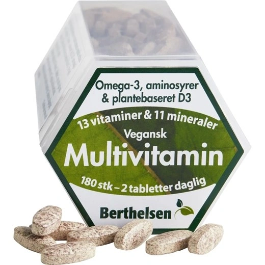 Berthelsen Vegansk Multivitamin - 180 stk