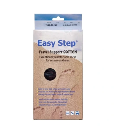 Easy Step AD Knæ Lukket tå Sort Str. 43-45 - 1 par