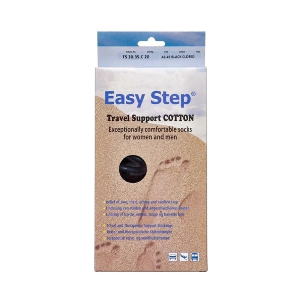 Easy Step AD Knæ Lukket tå Sort Str. 43-45 - 1 par